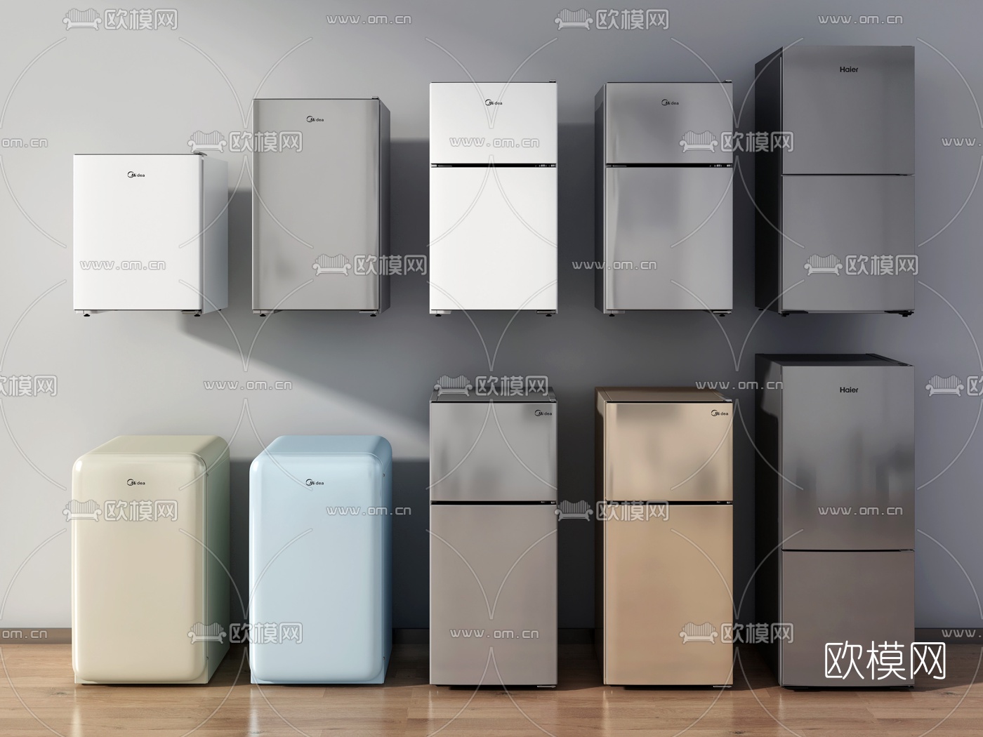 现代冰箱su模型下载