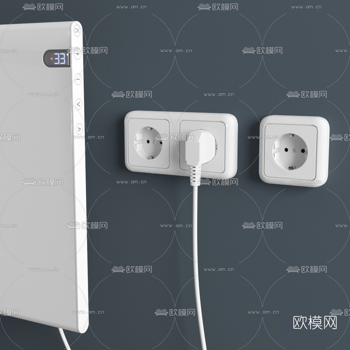 现代加热器面板3d模型