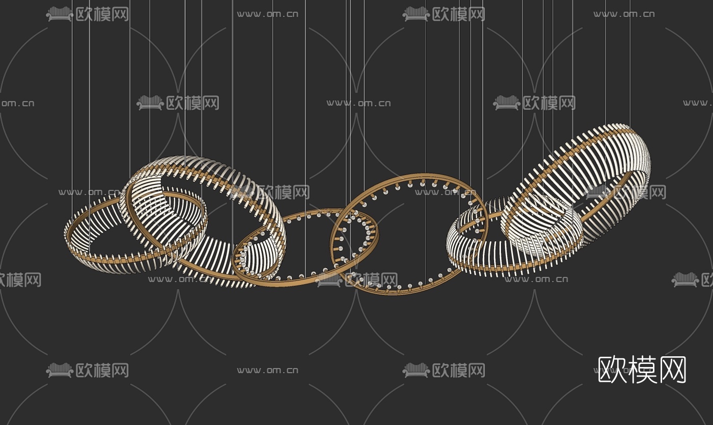 现代轻奢吊灯su模型下载