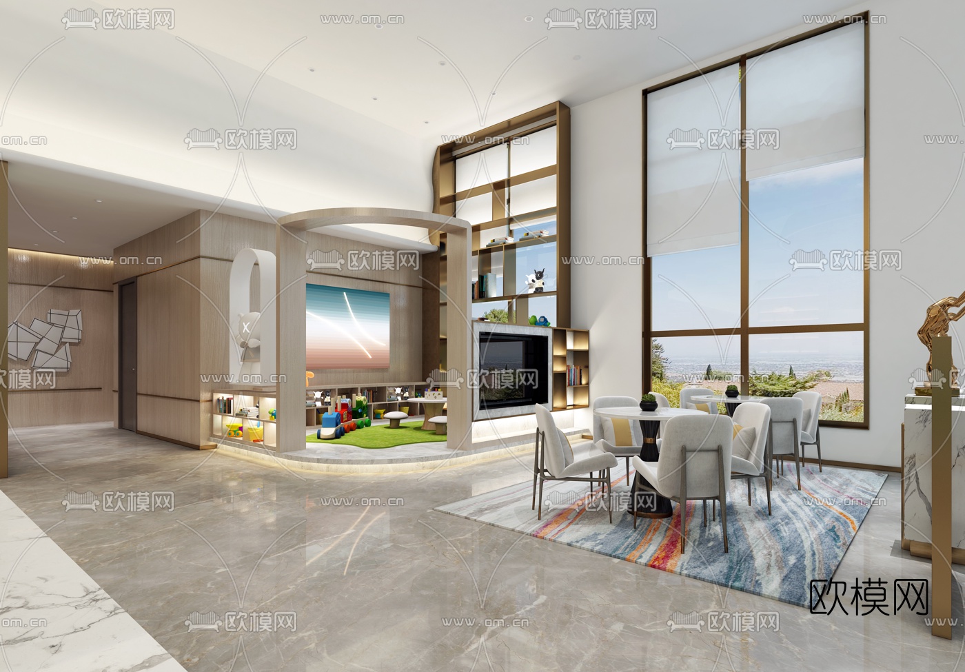 现代售楼处免费3d模型下载（渲染图4）