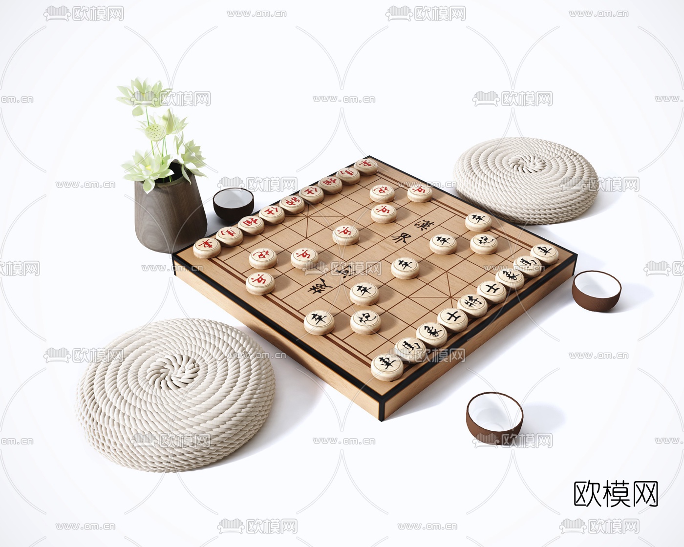 新中式中国象棋3d模型下载