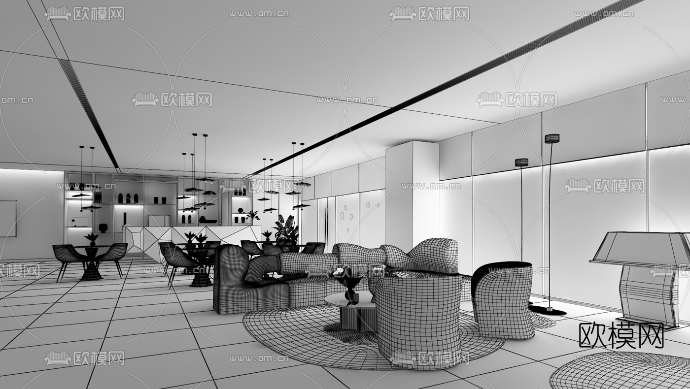 HWCD设计 中粮瑞虹海景壹号美学馆3d模型