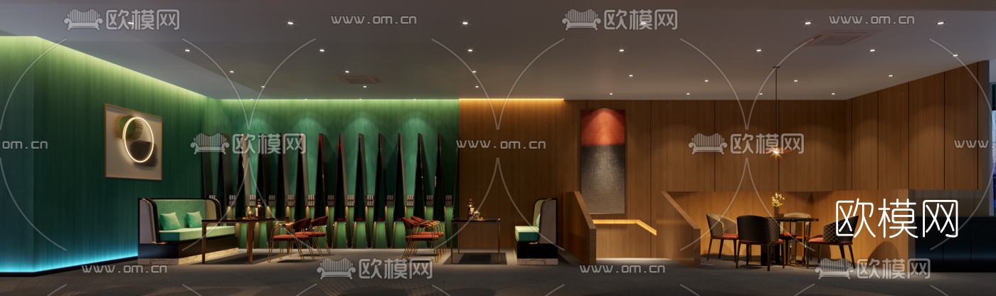 现代烧烤店3d模型下载（渲染图3）