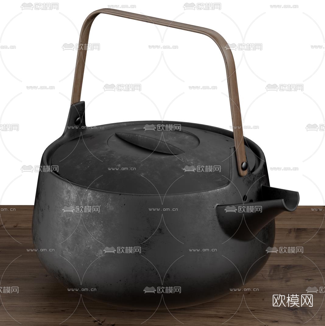 新中式茶壶3d模型