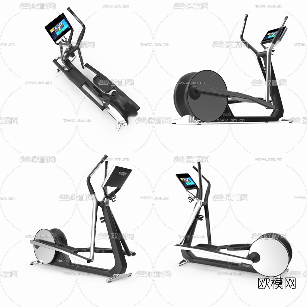 现代健身器材脚踩车3d模型下载