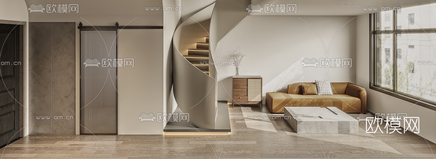 现代复式公寓3d模型