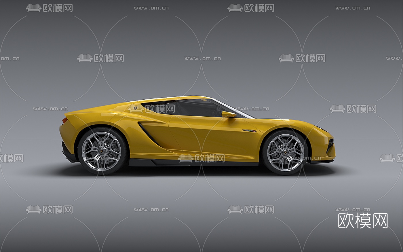 现代跑车兰博基尼3d模型下载（渲染图3）