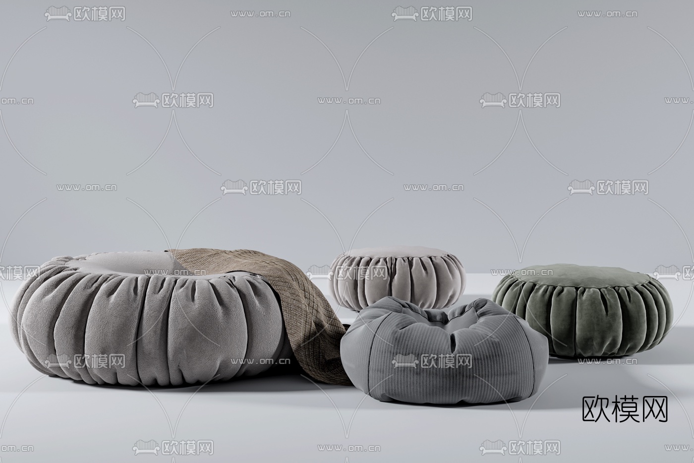 现代懒人沙发3d模型下载