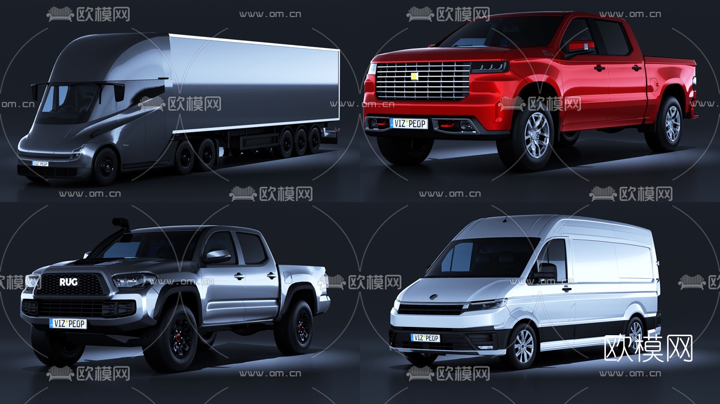 现代货车皮卡汽车3d模型