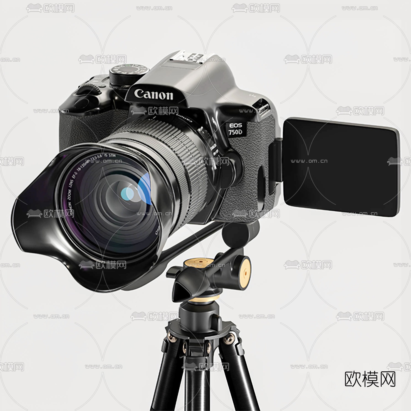 现代摄像机相机支架3d模型