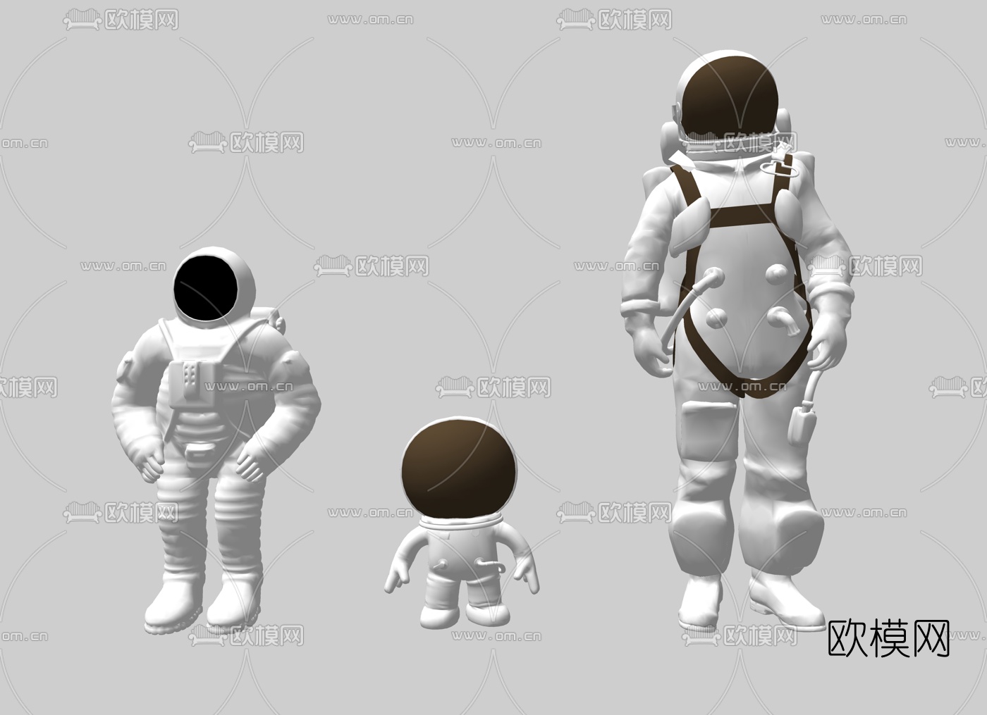 现代宇航员su模型下载（渲染图2）