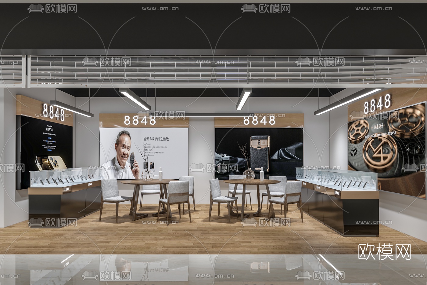 现代手机专卖店3d模型下载（渲染图3）