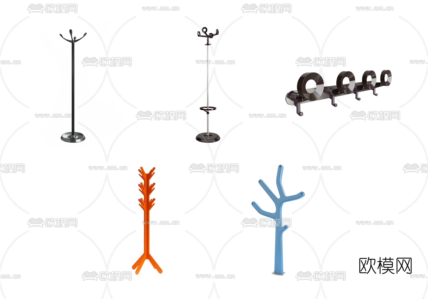 现代创意衣架3d模型下载