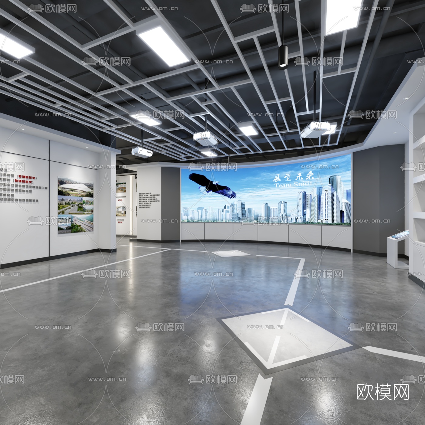现代展厅3d模型