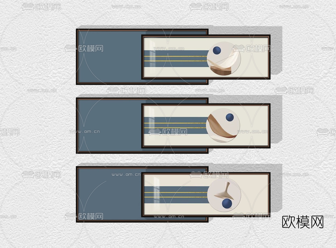 现代抽象装饰画su模型