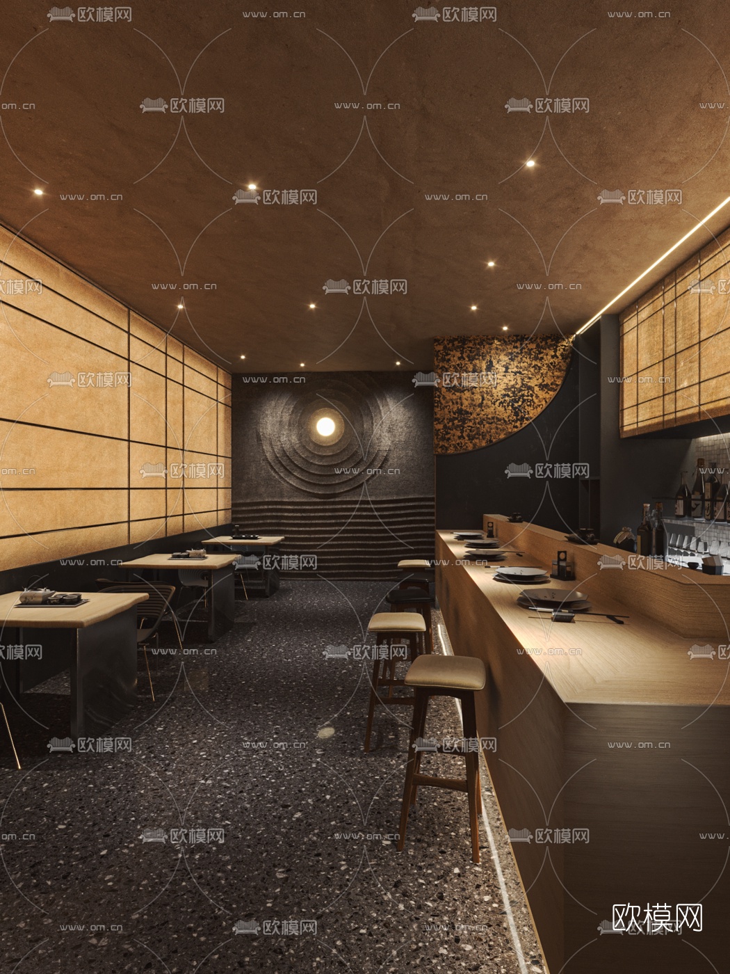 日式料理店3d模型