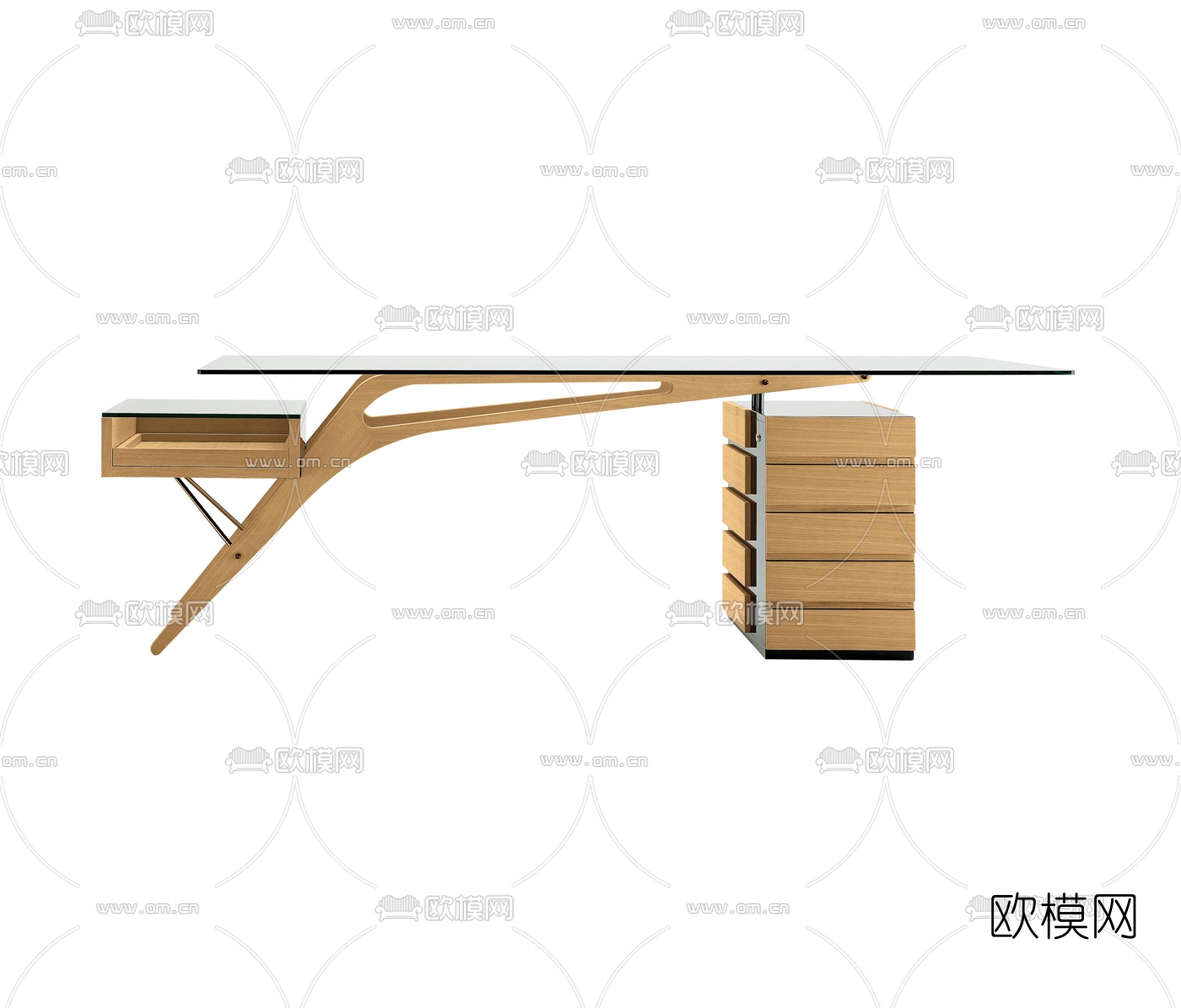 现代办公桌书桌3d模型