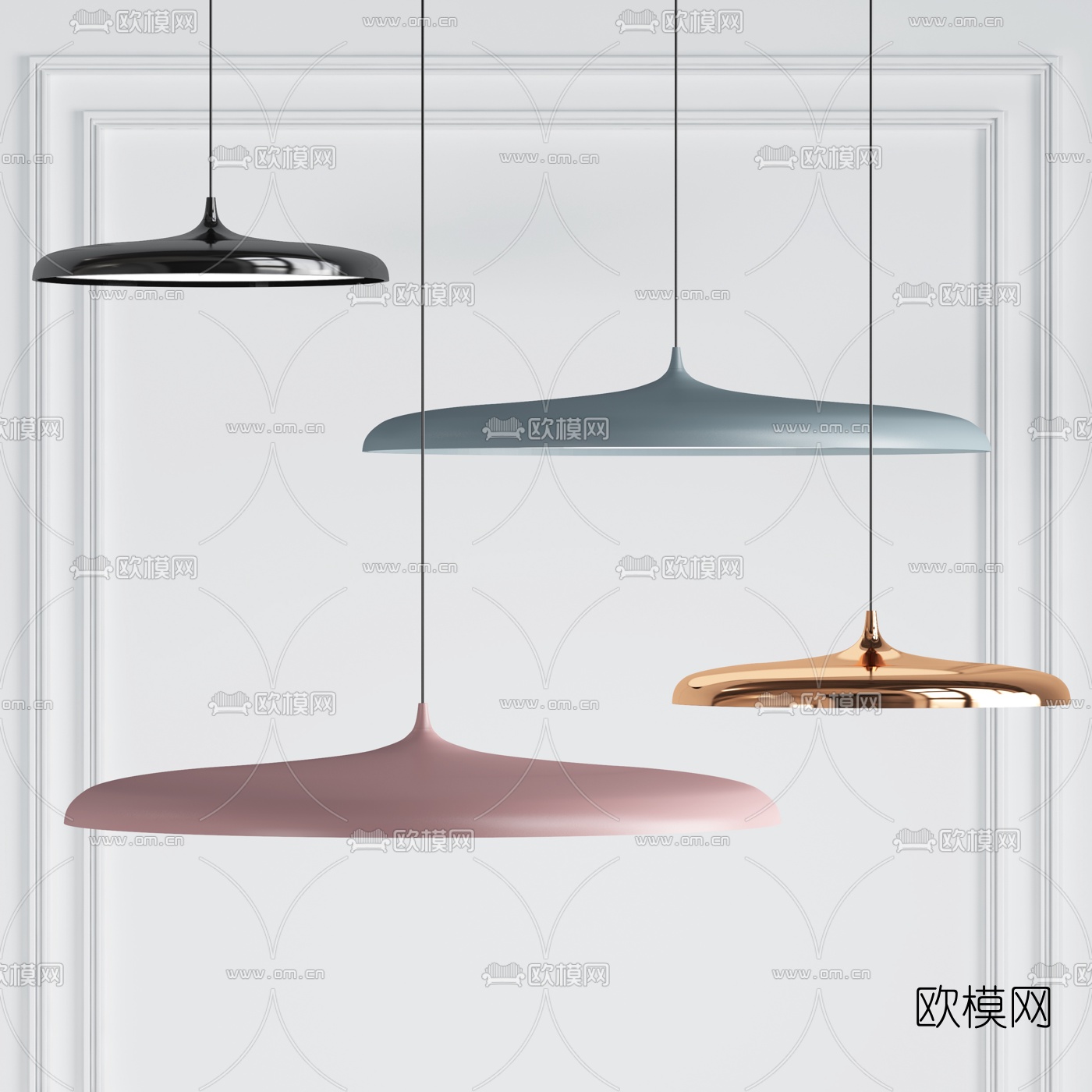 北欧简约吊灯3d模型