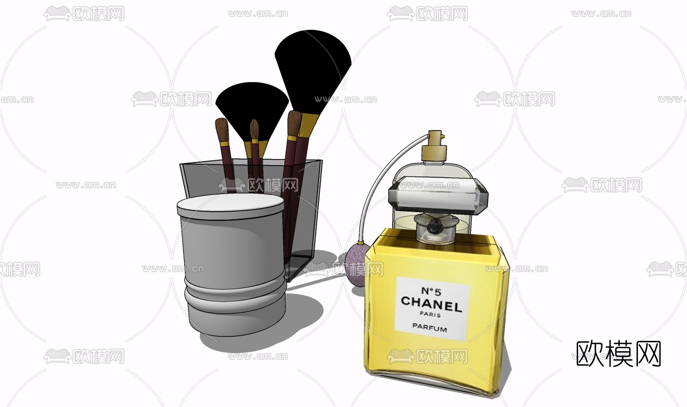 现代化妆品香水免费su模型下载