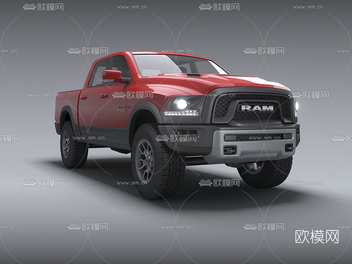 现代道奇公羊皮卡车3d模型