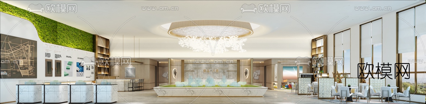 现代售楼处免费3d模型下载（渲染图3）