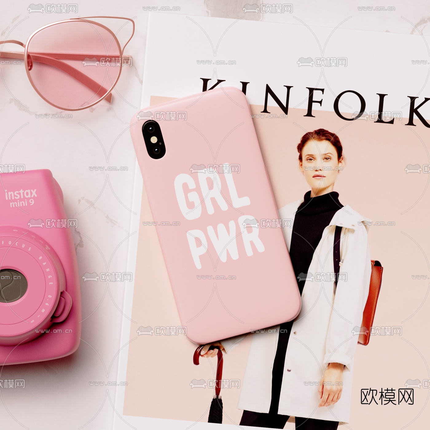 现代眼镜照相机手机3d模型下载（渲染图2）