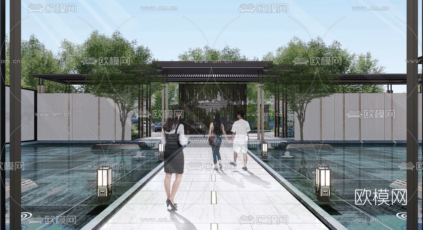 现代售楼处su模型下载（渲染图5）