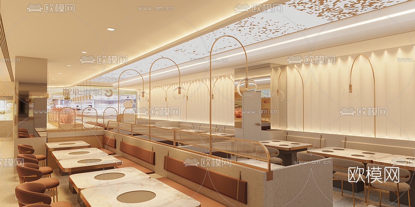 现代火锅店3d模型