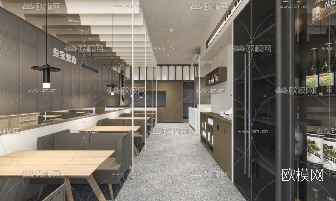 北欧烤肉店3d模型