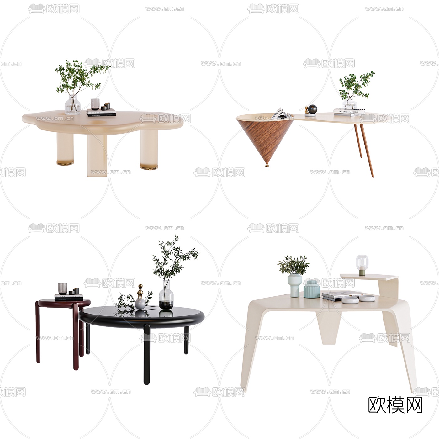 北欧时尚茶几3d模型