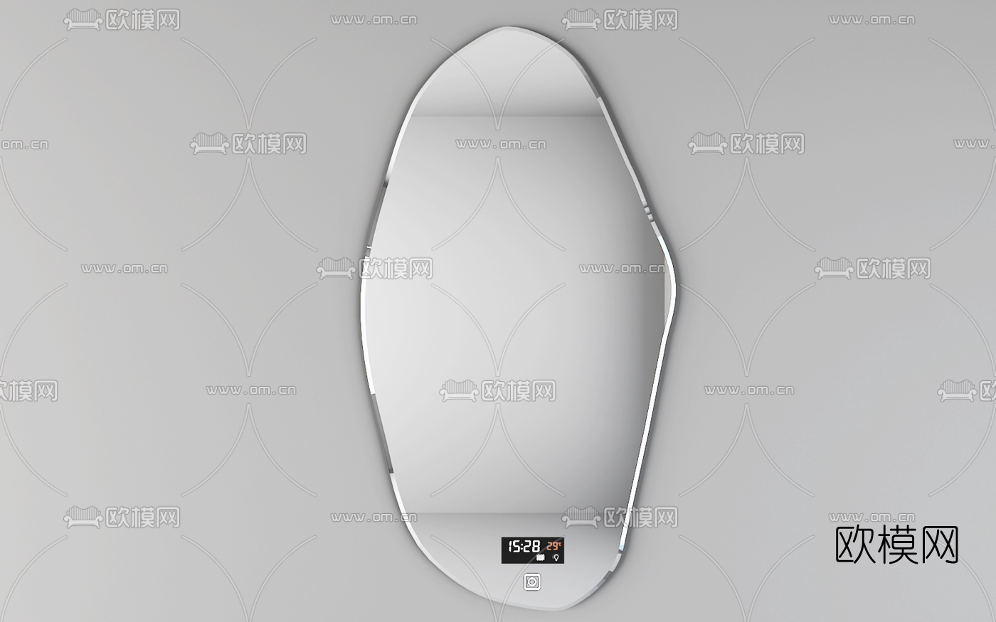 现代挂镜3d模型