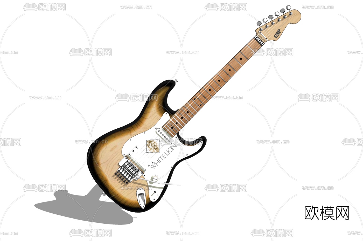 现代吉他免费su模型下载