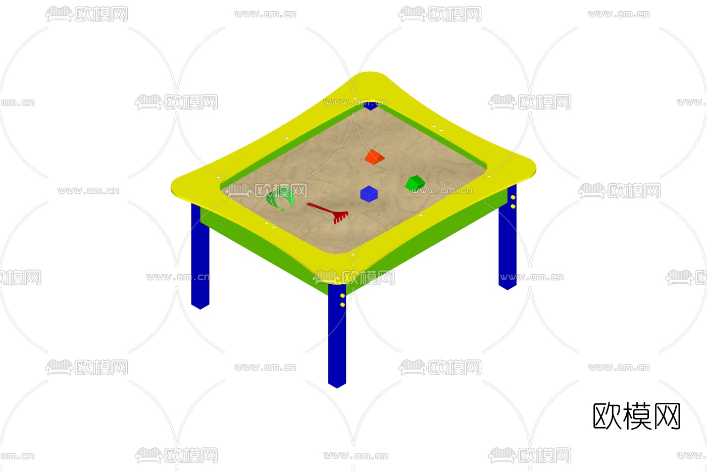 现代沙盘儿童玩具免费su模型下载