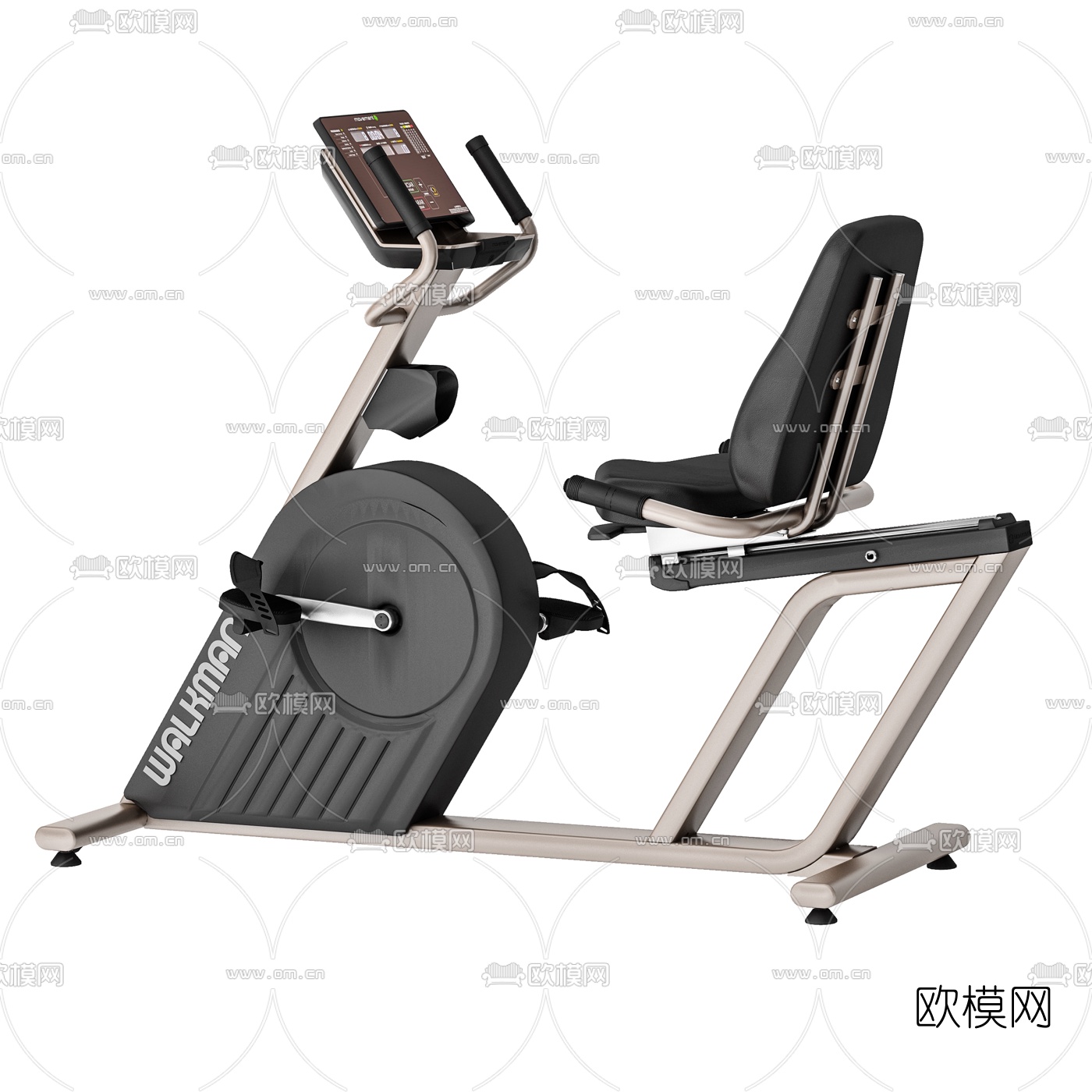 现代室内动感单车健身器材3d模型