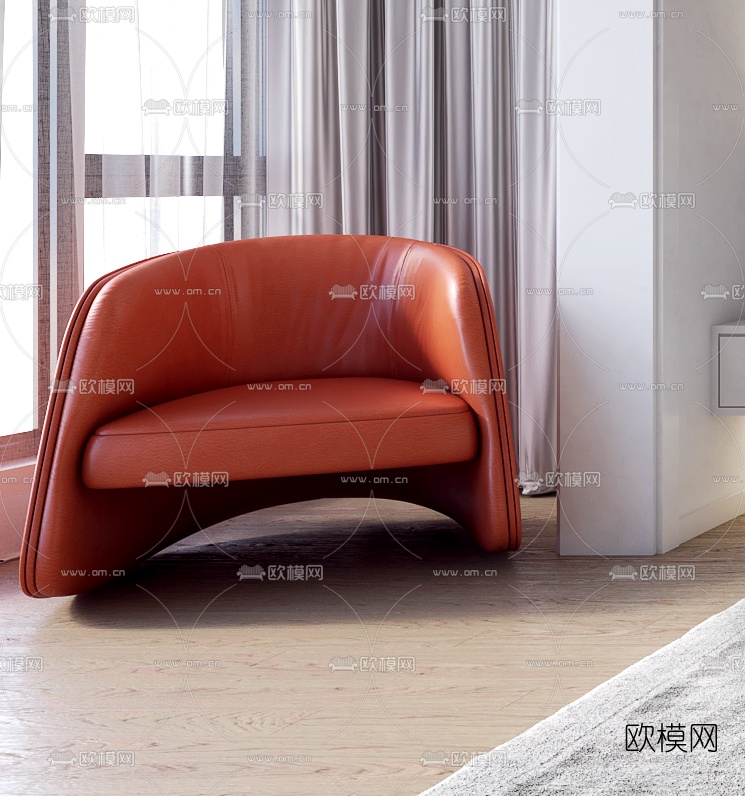 现代简约卧室3d模型