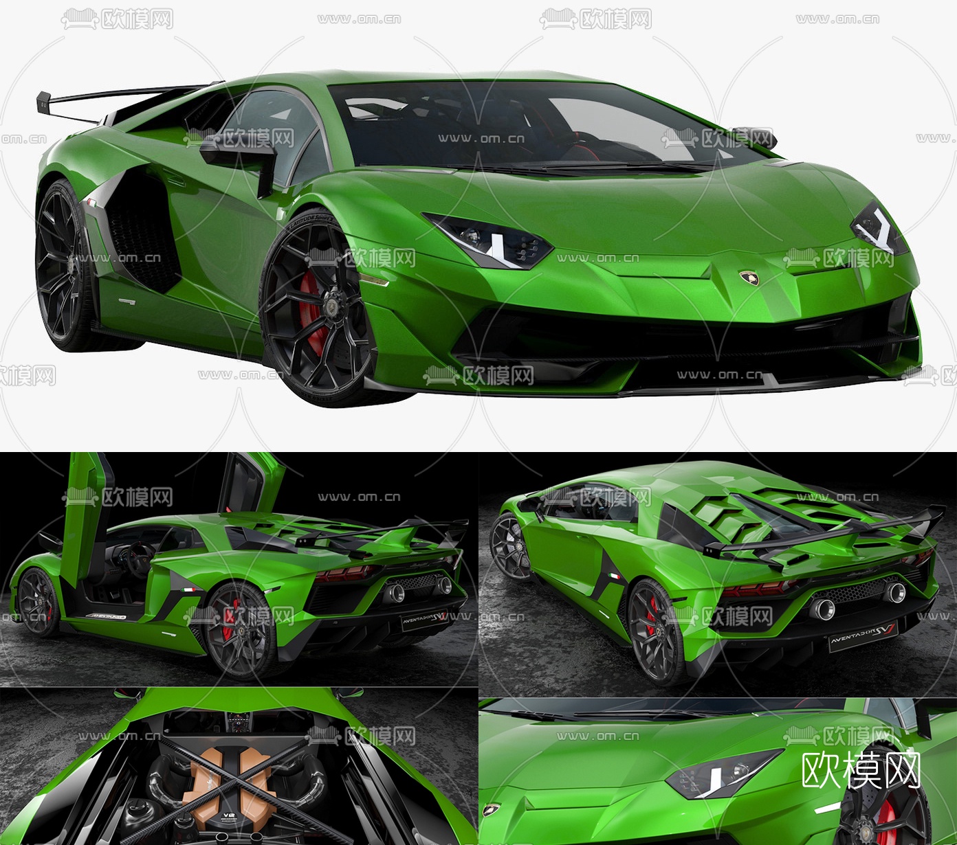 现代兰博基尼跑车3d模型下载