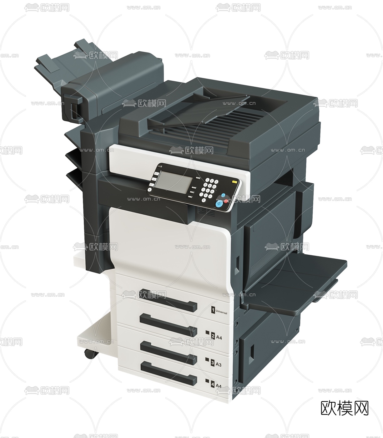 现代多功能打印机3d模型