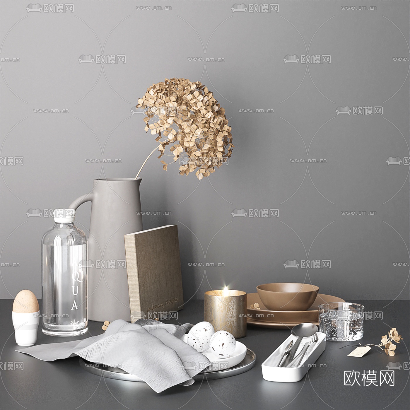 北欧厨房用品餐具3d模型