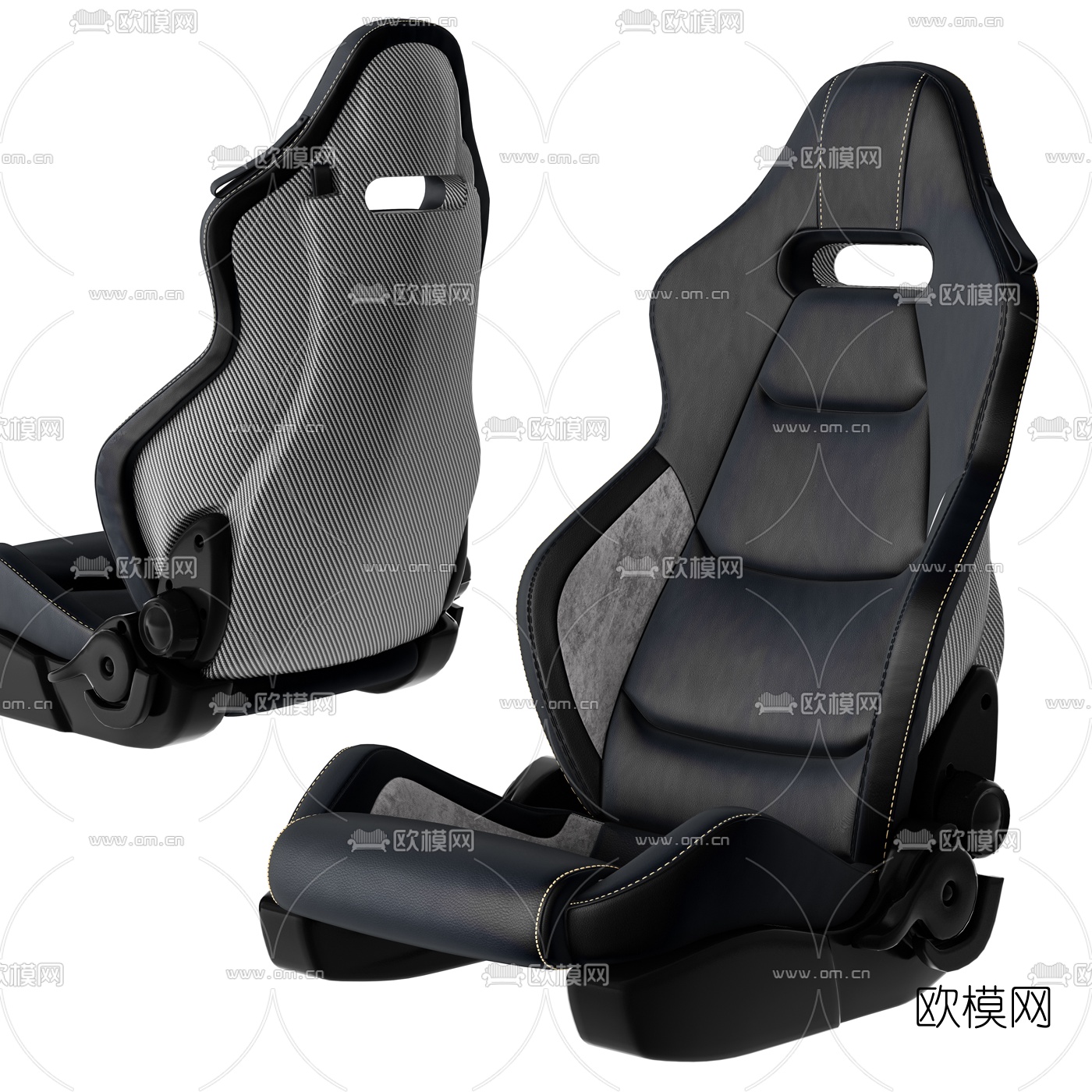 现代赛车座椅3d模型