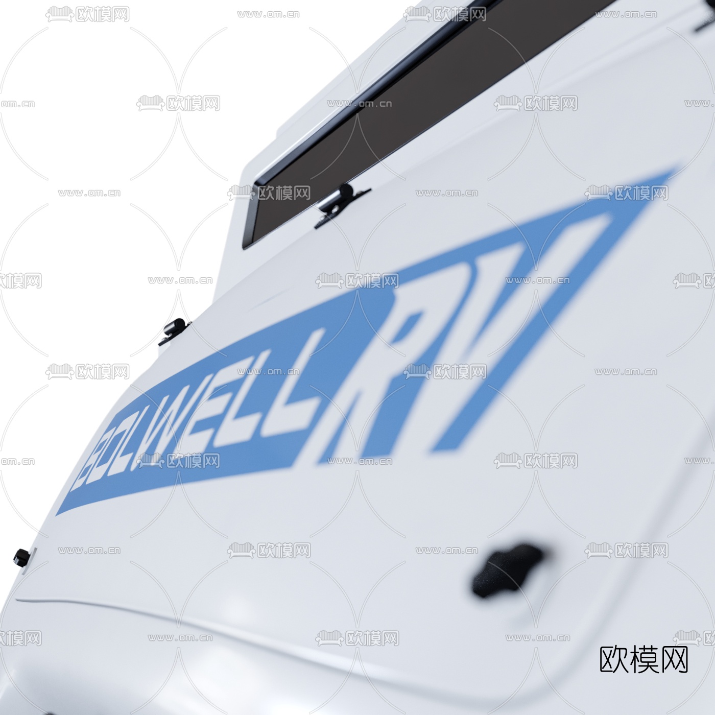 现代拖拉式房车3d模型下载（渲染图6）