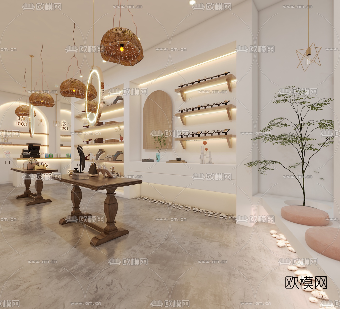 现代首饰饰品店3d模型下载（渲染图3）