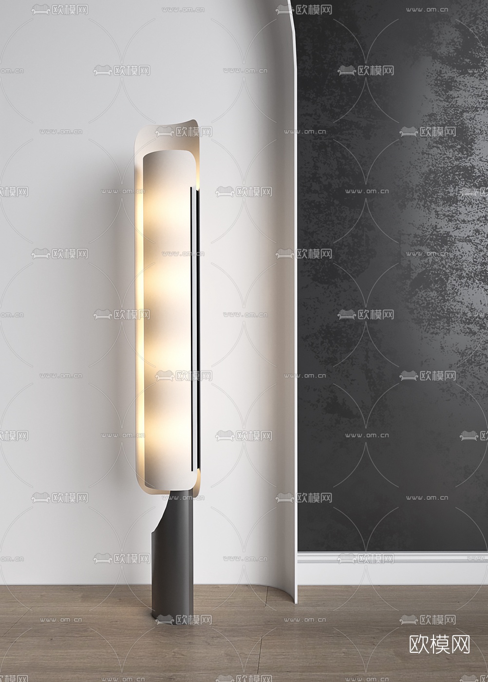 现代简约艺术落地灯3d模型下载