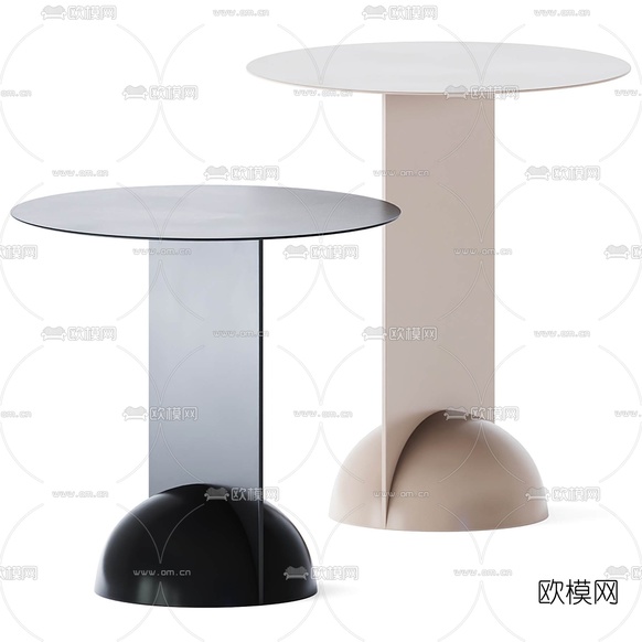 现代时尚边几角几3d模型下载