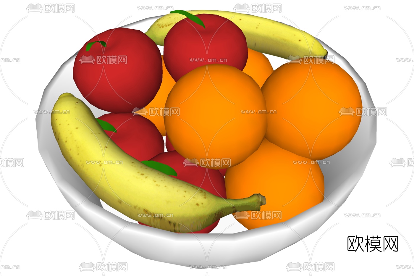 现代苹果香蕉水果su模型下载