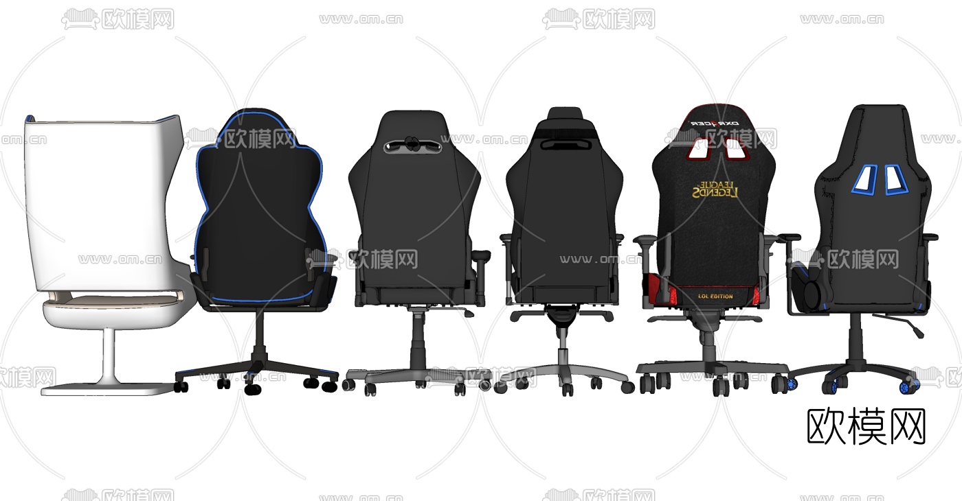 现代游戏电竞椅su模型下载（渲染图2）