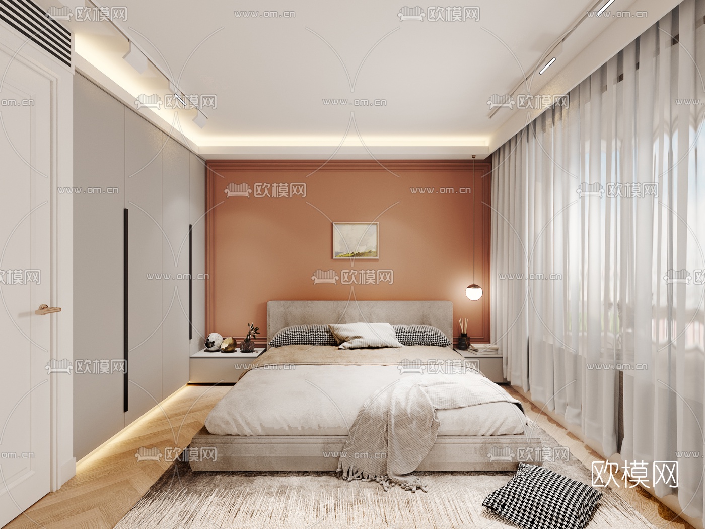 北欧客厅餐厅3d模型下载（渲染图4）