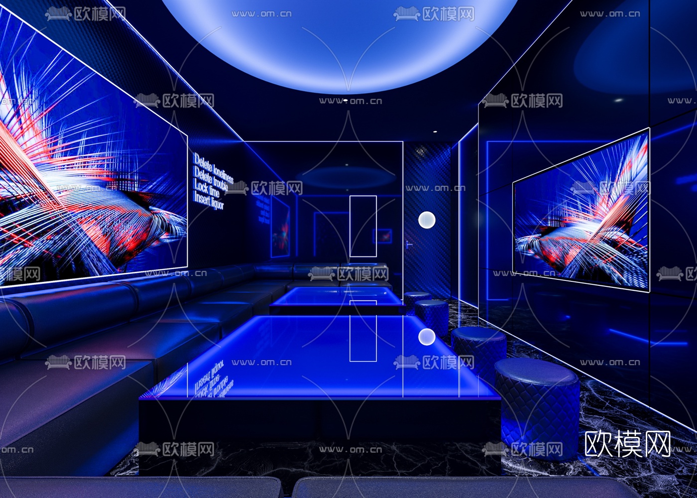 后现代KTV包房3d模型