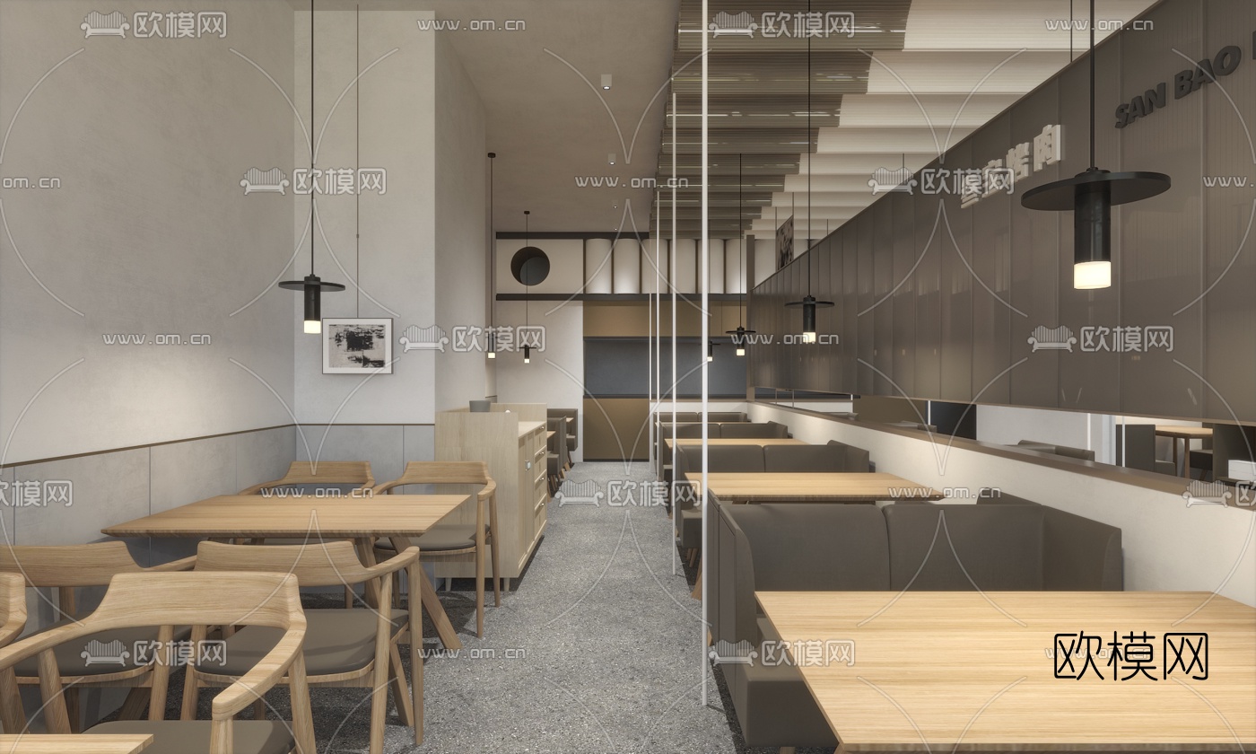 北欧烤肉店3d模型