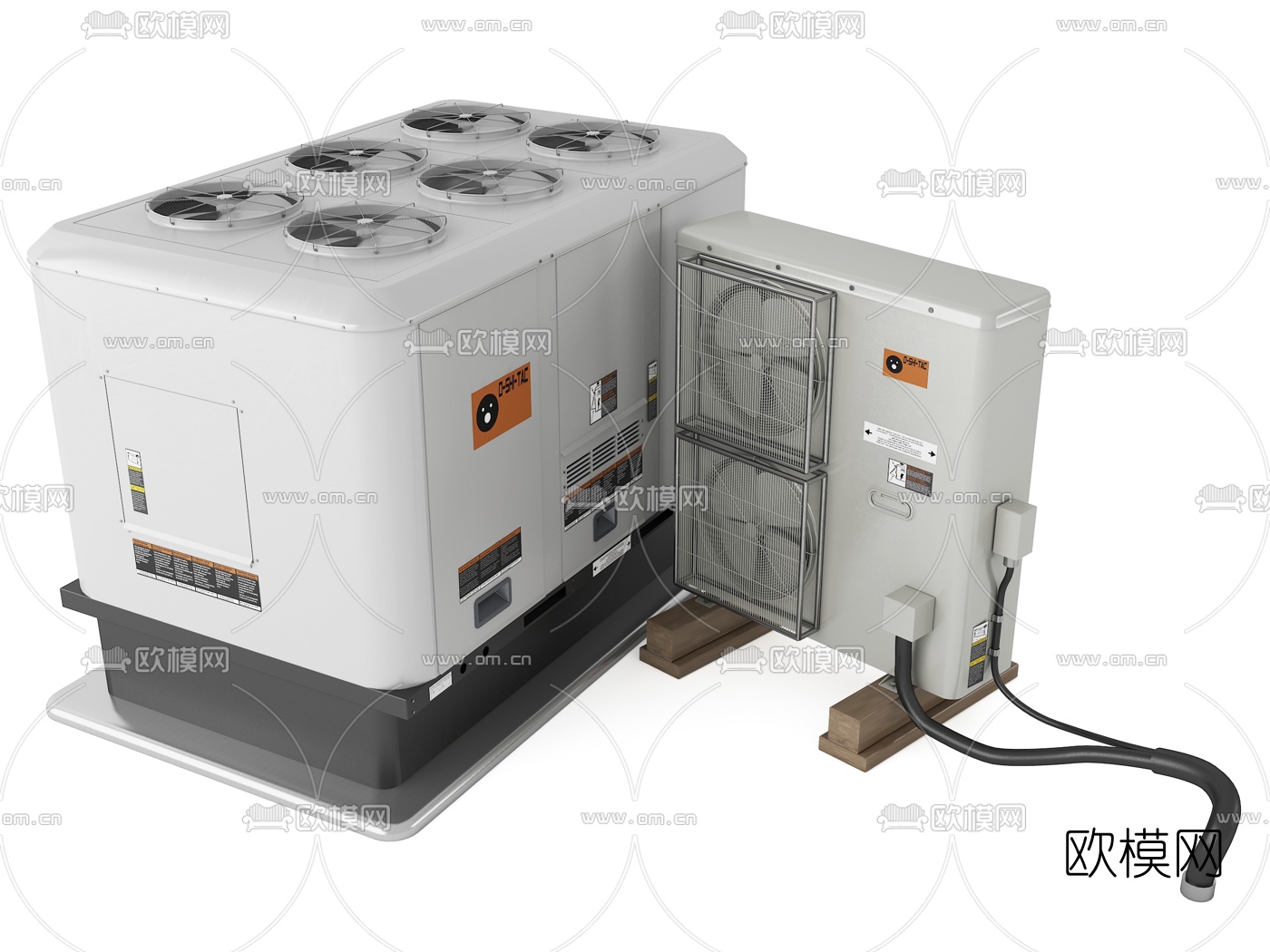 现代工业空调外机3d模型下载