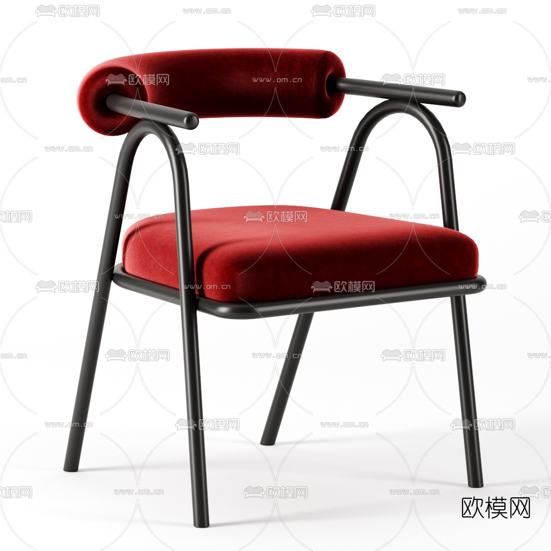 B&B italia 现代绒布单椅3d模型